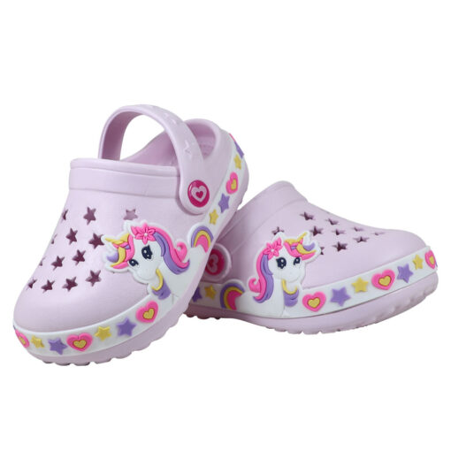 Alternative view of ΣΑΝΔΑΛΙΑ CLOGS UNICORN ΡΟΖ DISNEY